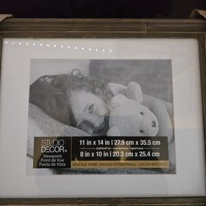 Studio Decor Brown Wood Picture Frame with White Mat - 11x14 Viewpoint